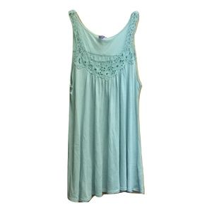 New Emma Sam Floral Lace Neck Modal Blend Tank Top